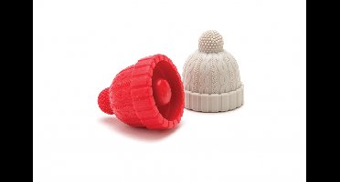 Apenstreken Beanie - rood & grijs - set van 2 stuks