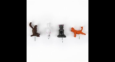 Gift Republic Plant Pot Yoga Cat Markers - Gift Republic Plantenpot Yoga Kat Markers