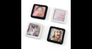 Trendform Magneten DO IT! Vierkant - set van 4 - zwart/wit