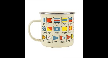 Gift Republic Nautical Flags - Emaille Mok