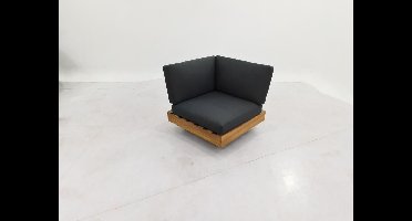 Los Angeles Lounge Hoekstuk 984 - Staal Zwart