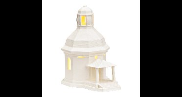 Wurm Lichthaus Stille Nacht Kirche Oberndorf bei Salzburg van porselein, wit (B/H/D) 9x15x14cm.