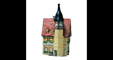 Wurm Lichthaus "Ratskeller" van porselein, kleurrijk (B/H/D) 10x21x10cm
