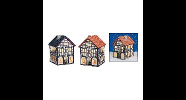 Wurm Lichthaus "Knusperhäuschen Tee-Stube" Bonn, 2-voudig (B/H/D) 12x16x12cm