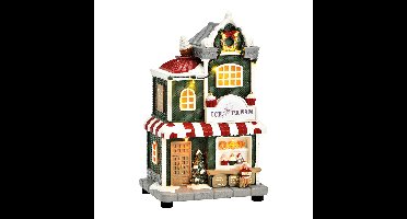 LED Light House Ice Cream Shop "Ice Cream" with Sound made of Poly, Colorful (W/H/D) 14x24x10cm