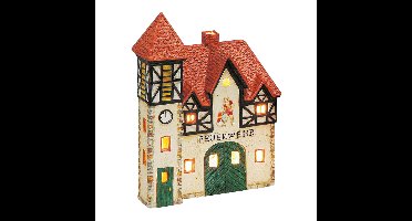 Wurm Lichthaus "Fire Department" van porselein, Kleurrijk (B/H/D) 16x22x10cm