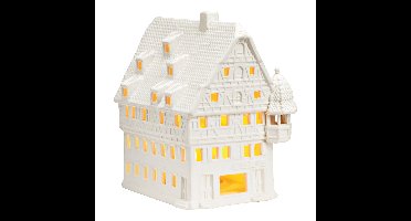 Wurm Lichthaus Marien-Apotheke Rothenburg van porselein, wit (B/H/D) 13x18x18cm