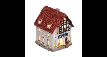 Wurm lichthuisje "Politie" van porselein, kleurrijk (B/H/D) 14x16x11 cm