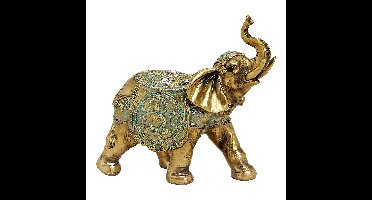 Gouden olifant van poly (B/H/D) 21x20x10cm