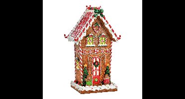 LED-lichthuis peperkoek van poly, kleurrijk (B/H/D) 18x31x13cm (zonder 2x AAA)