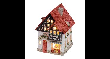 Wurm windlicht "Emma Laden" van porselein, veelkleurig (B/H/D) 14x16x11 cm