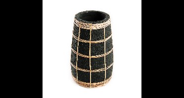 De Cutie Vaas - Zwart/Naturel - S