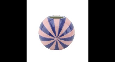 Vaas - Bloemvaas Swirl - Roze/Blauw - 20x20x20cm