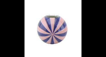Vaas - Bloemvaas Swirl - Roze/Blauw - 15x15x15cm