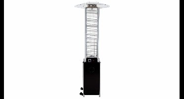 Zwarte elektrische terrasverwarmer 12000 watt