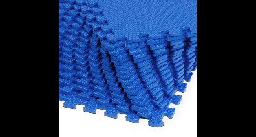 Vloerbescherming - Puzzelmat 32-delig Blauw afmeting 180x360x1cm