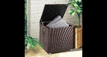 Polyrattan Kussenbox Bruin 318L