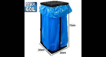 Monzana Vuilniszakhouder - 60 - liter - zwart