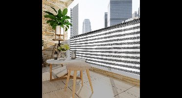 Balkon Privacy Scherm Grijs-Wit afm. 1,4 x10m