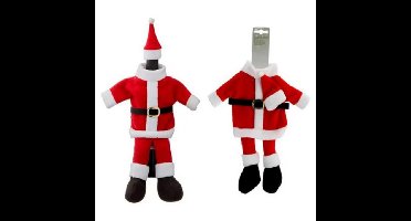 Flessenkostuum - Kerstman met benen 2-delig