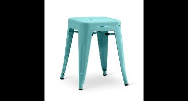 Stapelkruk Hamburg metalen kruk Mintgroen