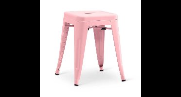 Stapelkruk Hamburg metalen kruk Roze