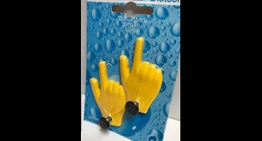 Universele handdoekhaken zelfklevend (setje van 2) handjes geel