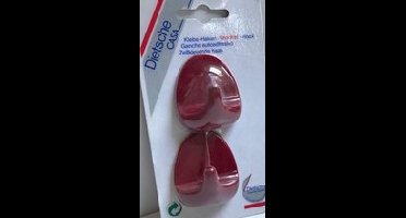 Universele handdoekhaken zelfklevend (setje van 2) bordeaux