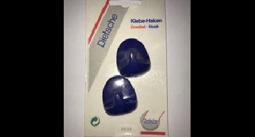 Universele handdoekhaken zelfklevend (setje van 2) donkerblauw