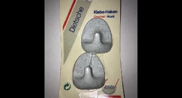 Universele handdoekhaken zelfklevend (setje van 2) wit gespikkeld