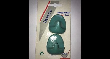 Universele handdoekhaken zelfklevend (setje van 2) groen