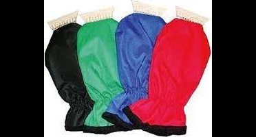 IJskrabber met handschoen blauw