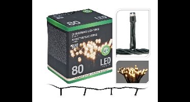 Kerstverlichting 80 Leds - 8 mtr - warm wit