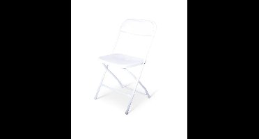 Klapstoel kunststof Cannes wit frame - witte zitting