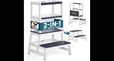 Speeltoren Leertoren Barn Wit Antraciet grenenhout