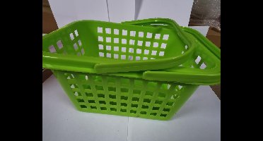 Wasknijpermandje kunststof met hendel kleur groen