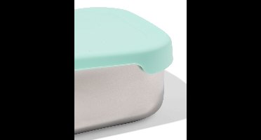 HEMA Lunchbox 18.9x14.3x5.8cm rvs lichtblauw
