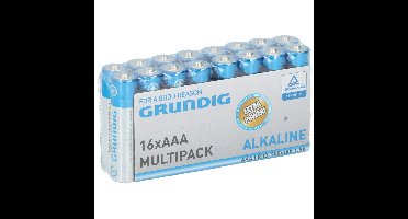 16x Grundig AAA batterijen alkaline 1.5 V