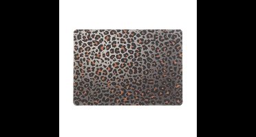 1x Placemats/onderleggers bruine panterprint 30 x 45 cm