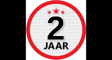 2 jaar leeftijd sticker - rond - Dia 15 cm - 2 jaar verjaardag - jubileum - leeftijd versiering