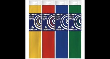 4x Knutsel crepe vouw papier basis kleuren voor jongens 250 x 50 cm