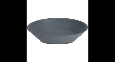 4x Stuks onbreekbare kunststof ontbijt/dinerbordjes - diep - grijs - 18 cm