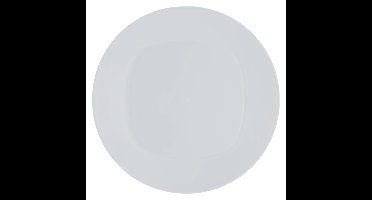 4x Stuks onbreekbare kunststof ontbijt/dinerbordjes - wit - 20 cm