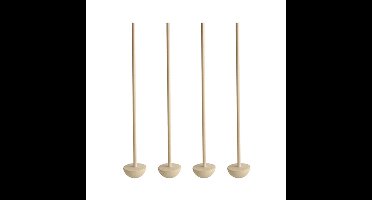 50x Herbruikbare maan vormige cocktailstampers hout 17 cm