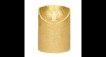Anna's Collection Stompkaars - LED - goud - H10 cm - bewegende vlam - kaars