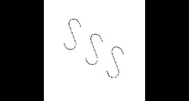 Benson S-haken / ophanghaken - 3x stuks - metaal - ophanghaakjes