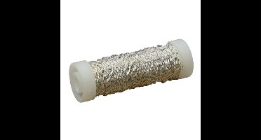 Binddraad/wikkeldraad- zilver - op rol - 35 mtr - bouillon - metaal draad - hobbydraad