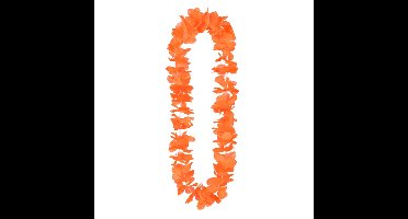 Boland Hawaii krans/slinger - Tropische kleuren oranje - Bloemen hals slingers