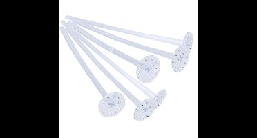 Cocktailstampers/roerders - kunststof - 8x stuks - transparant - 18 cm