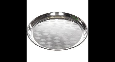 Cosy & Trendy Dienblad - RVS - rond - 36 cm - zilver